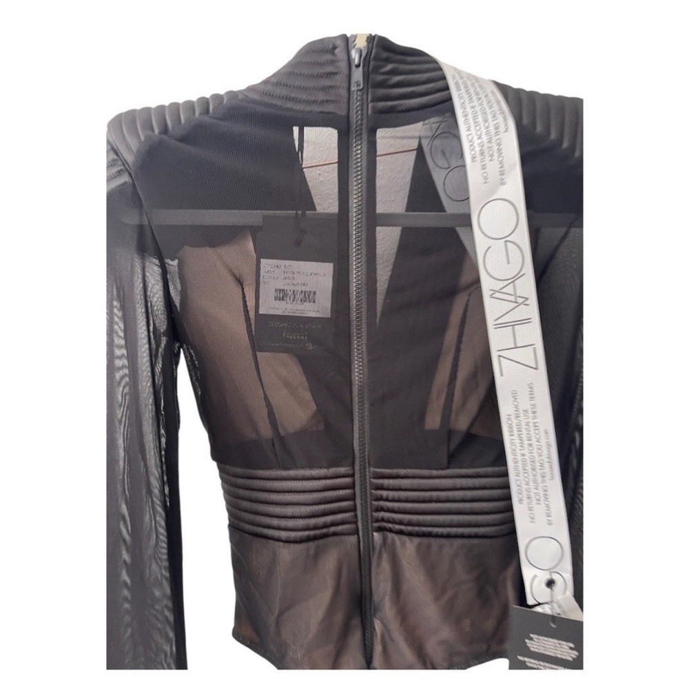 Zhivago Black Structured V-Neck Bodysuit - Picture 10 of 12